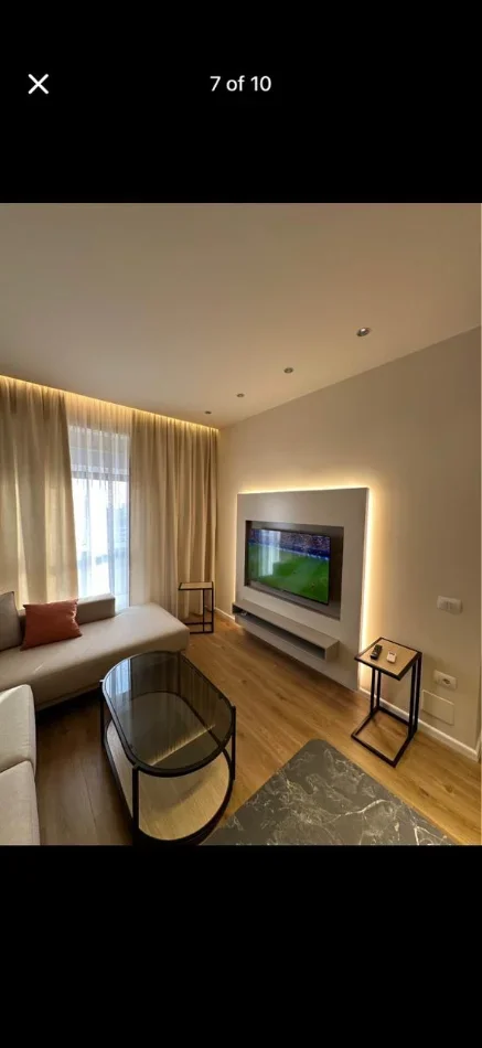 Tirane, jepet me qera apartament 1+1+Ballkon Kati 7, 55 m² 500 € (Rezidenca kaimi)