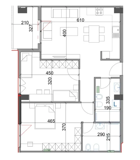 Tirane, shitet apartament 2+1+Ballkon , 112 m² 190.400 € (Kompleksi Aura, Rruga Dritan Hoxha)