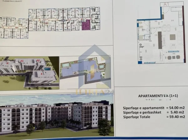 Durres, shitet apartament 1+1+Ballkon Kati 1, 59 m² 74.250 € (Apartament 1+1 per shitje ne Golem)