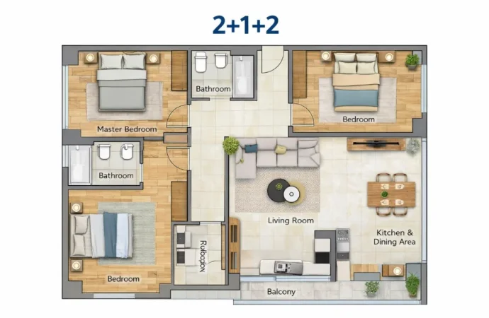 Tirane, shitet apartament 2+1+Ballkon Kati 6, 86 m² 205.000 € (RRUGA E ELBASANIT)
