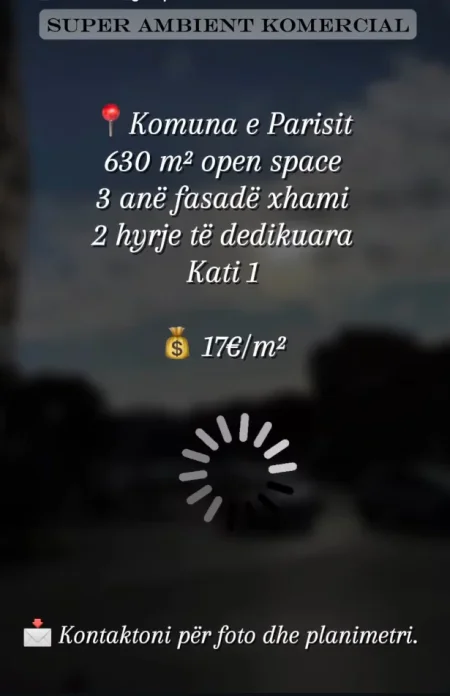 Tirane, jepet me qera ambjent biznesi Kati 2, 630 m² 