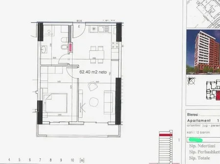 Tirane, shitet apartament 1+1 , 72 m² 169.000 € 
