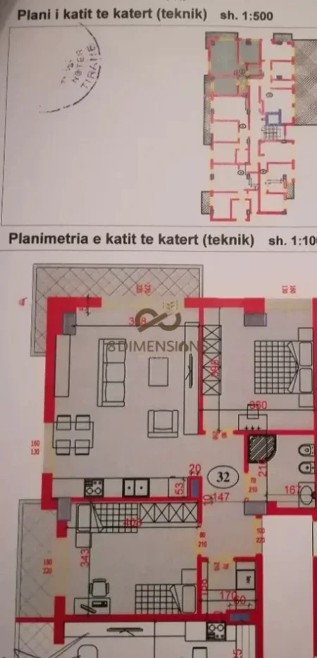 Tirane, shitet 2+1+Ballkon Kati 5, 100 m² 165.000 € (rruga e dajtit)