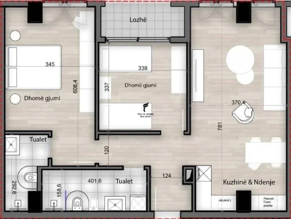 Tirane, shitet apartament 2+1 Kati 1, 112 m² 155.500 € (PORCELAN)