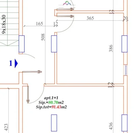 Vlore, jepet me qera apartament 1+1 Kati 1, 91 m² 256.000 € (Rruga dhimirter Konomi)