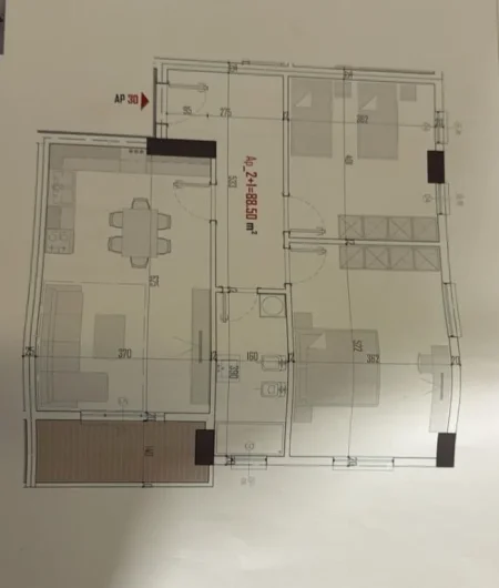 Tirane, shitet apartament 2+1 Kati 3, 101 m² 101.200 € (Paskuqan)