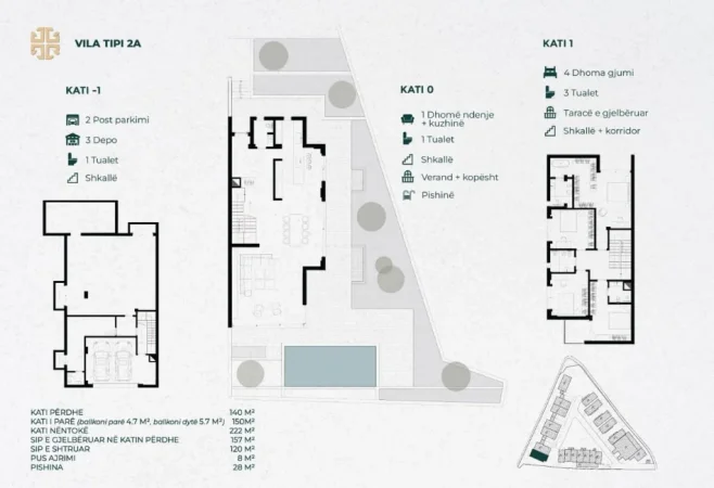 Tirane, shitet Vile 4+1 , 512 m² 1.280.000 € (Rruga Ramazan Topoja)