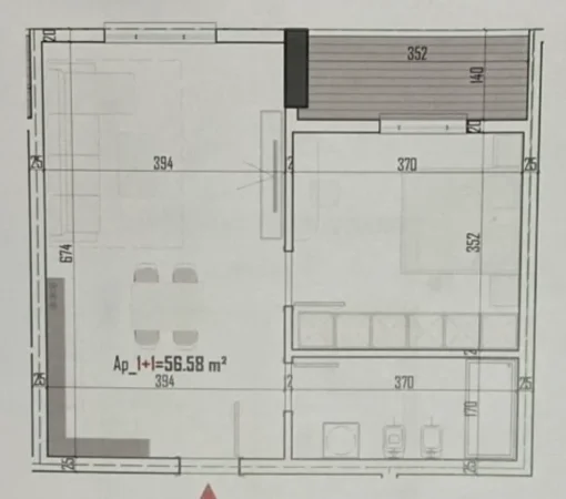 Tirane, shitet apartament 1+1+Aneks+Ballkon Kati 1, 65 m² 74.900 €