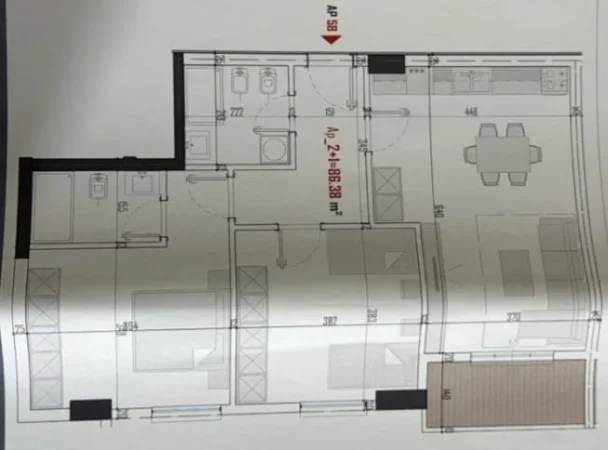 Tirane, shitet apartament 2+1+Aneks+Ballkon Kati 7, 99 m² 98.800 €