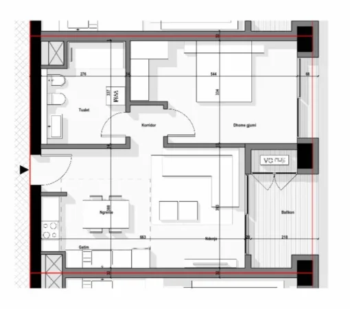 Tirane, shitet apartament 1+1 Kati 12, 89 m² 204.700 € (Bulevardi i Ri)