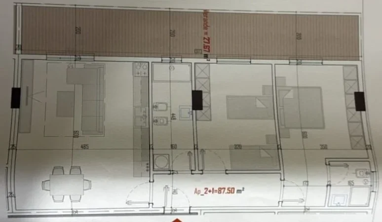 Tirane, shitet apartament 2+1+Aneks+Ballkon Kati 5, 128 m² 114.000 € 