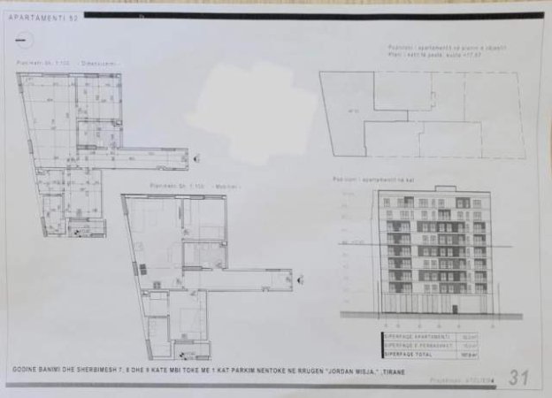 Tirane, shitet apartament 2+1+BLK Kati 5, 107 m² 1.400 Euro/m2 (Jordan Misja)