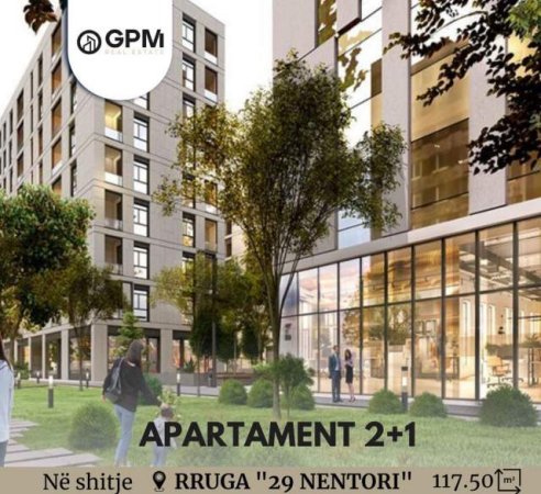 Tirane, shitet apartament 2+1 Kati 3, 117.50  m² 950 Euro/m2 (Rruga 29 Nentori)