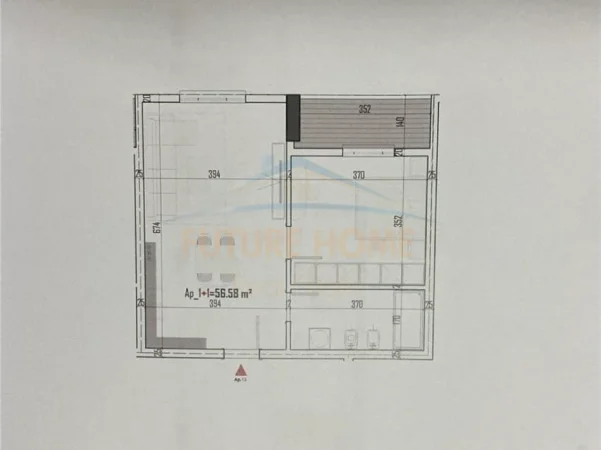 Tirane, shes apartament 1+1+Ballkon Kati 2, 65 m² 74.900 € 