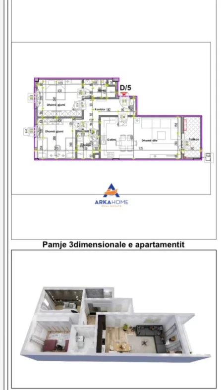 Tirane, shitet apartament 2+1+Ballkon Kati 3, 112 m² 247.000 € 