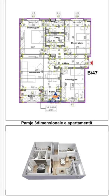 Tirane, shitet apartament 3+1+Ballkon Kati 7, 139 m² 305.800 € 