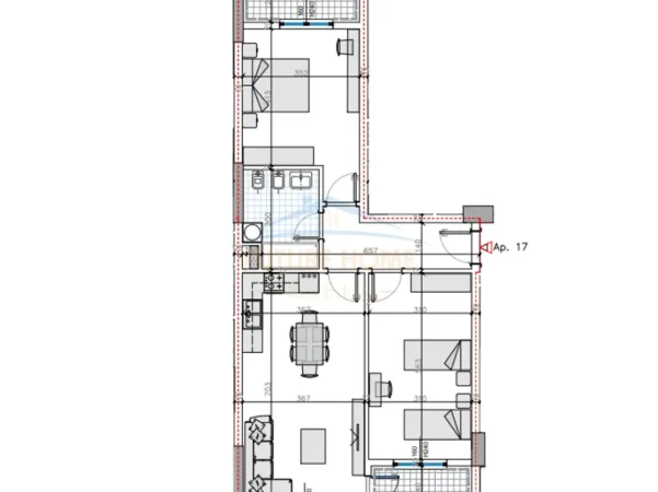 Tirane, shitet apartament 2+1 Kati 3, 104 m² 134.000 € (Univers City)