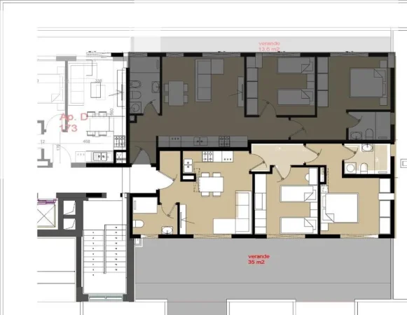 Tirane, shitet apartament 2+1 Kati 7, 86 m² 115.100 € (Univers City)