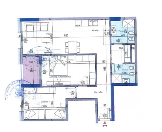 Tirane, shitet apartament 2+1 Kati 6, 115 m² 149.500 € (Rruga "29 Nentori")