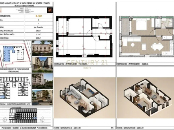 Durres, shitet apartament 1+1 Kati 1, 70 m² 79.900 € 