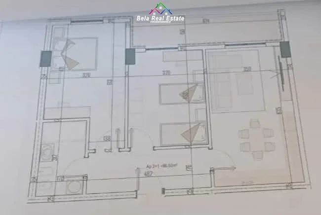 Tirane, shes apartament 2+1 Kati 2, 100 m² 120.000 € (paskuqan)