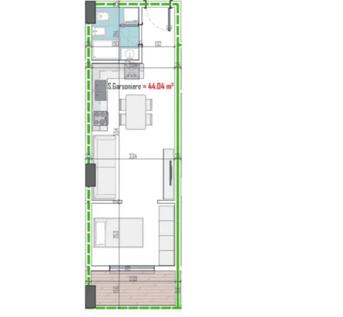 Tirane, shitet garsonier , 51 m² (Paskuqan, Arden Hill Residence)