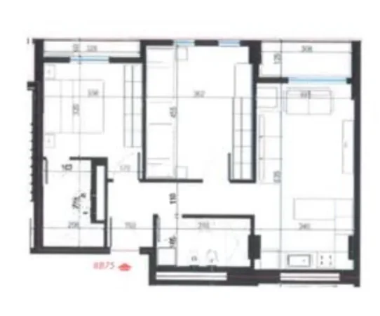 Shqiperi, shitet apartament 2+1+Ballkon Kati 7, 97 m² 106.590 € (Univers City, QTU)