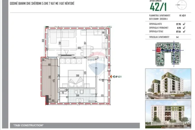 Tirane, shitet apartament , 66 m² 75.000 € 
