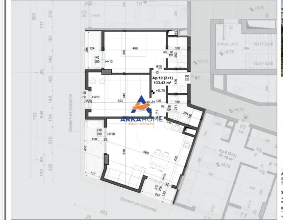 Tirane, shitet apartament 3+1+Ballkon Kati 3, 122 m² 202.620 € 