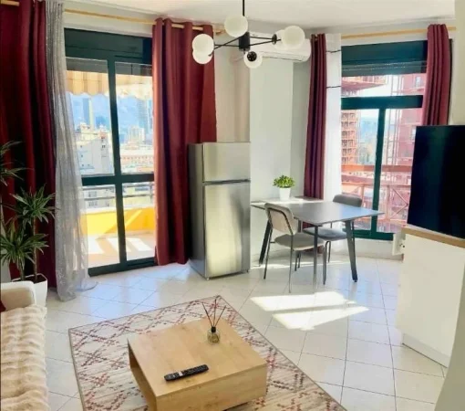 Tirane, jepet me qera apartament 1+1+Aneks+Ballkon Kati 9, 55 m² 570 € (Supermarket Joena 21 dhjetori)