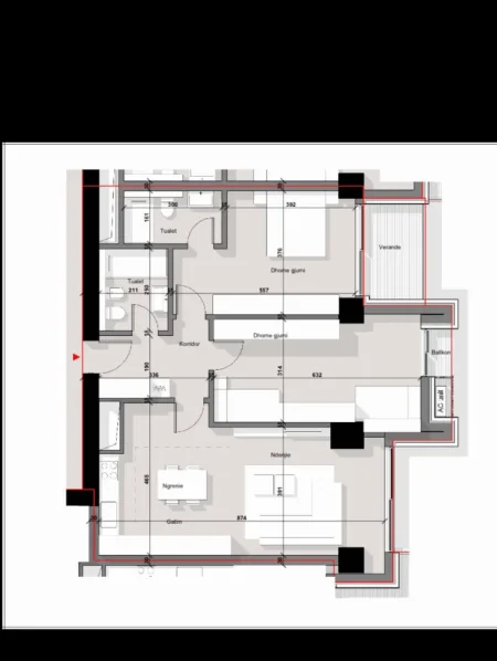 Tirane, shitet apartament 2+1 Kati 8, 142 m² (Bulevardi i Ri)