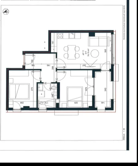 Dhermi - Palase, shitet apartament 2+1 Kati 1, 91 m² 271.700 € (Sun Palase Residence)