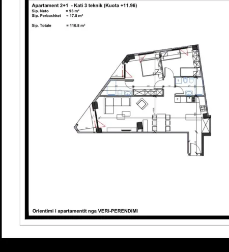 Tirane, shitet Kati 3, 110 m² 220.000 € (Art Rezidence)