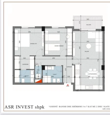 Tirane, shitet apartament 2+1 Kati 2, 116 m² 115.860 € 