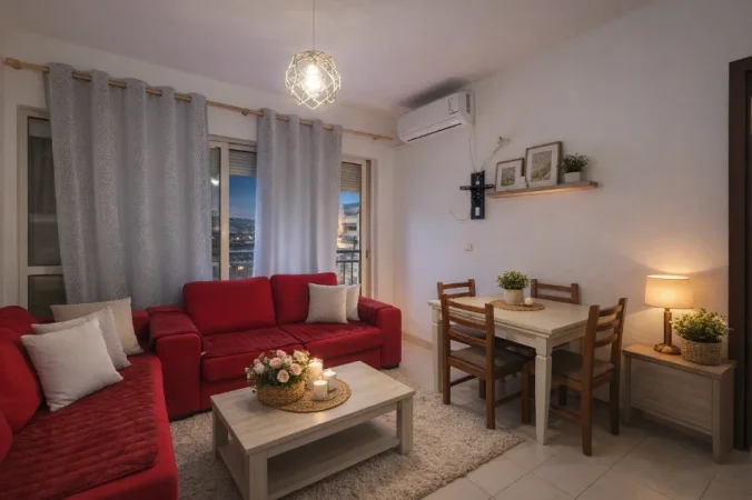 Tirane, jepet me qera apartament 1+1+Aneks+Ballkon Kati 6, 63 m² 450 € 