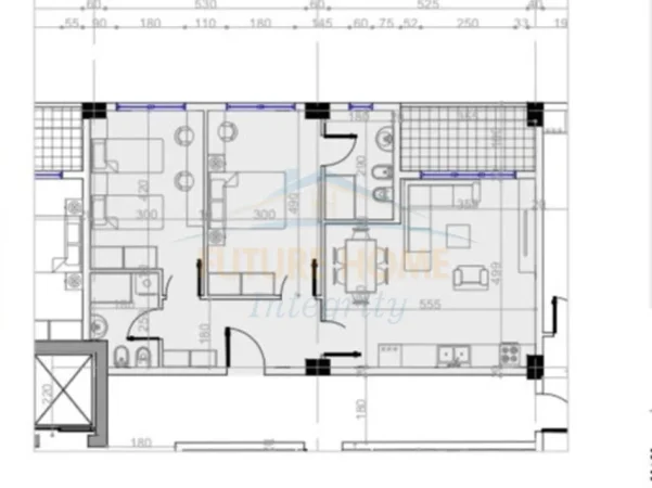 Tirane, shes apartament 2+1+Ballkon Kati 6, 98 m² 120.000 € (Platinium I)