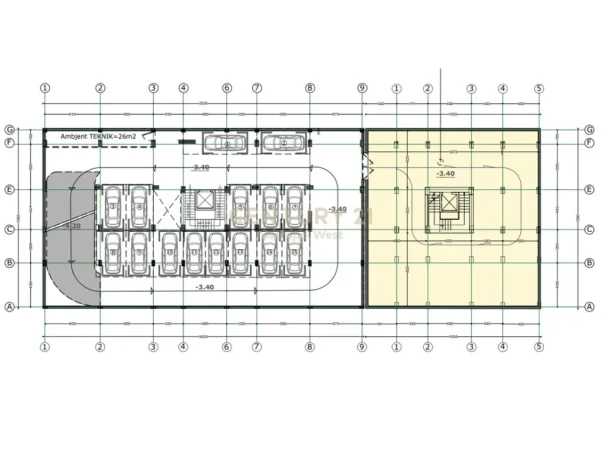 Tirane, shitet garazh | post parkimi Kati -1, 394 m² (Kombinat, Tiranë)