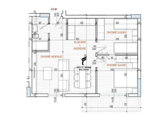Tirane, shitet apartament 2+1 Kati 6, 78 m² 146.000 € (RRUGA E KAVAJES)