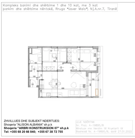 Tirane, shitet apartament 2+1 , 95 m² 211.600 € (Rruga Javer Malo)