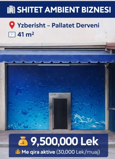 Tirane, shitet ambjent biznesi Kati 0, 41 m² 95.000 € (Yzberisht)