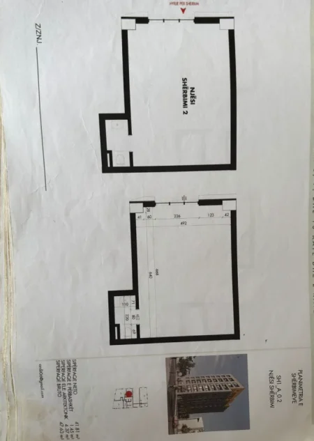 Tirane, shitet dyqan Kati 0, 66 m² 398.700 € 