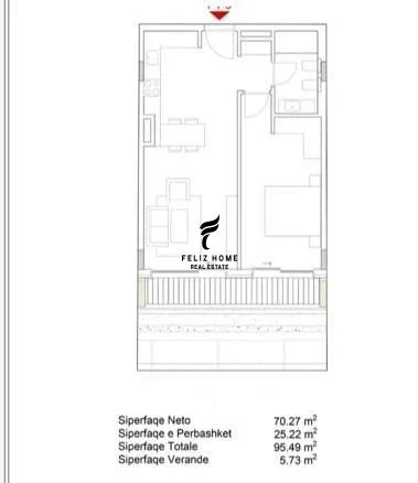 Dhermi - Palase, shitet apartament 1+1+Ballkon Kati 1, 95 m² 396.000 € (GREEN COAST)