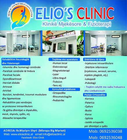 Tirane, - Elio`s Klinik Rehabilitim