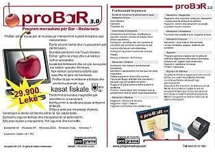 Tirane, - Pro Bar 3.3 (Versioni origjinal) 1 vit garanci + PC,Printer