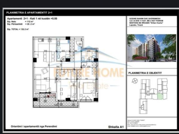 Tirane, shitet apartament Kati 3, 69 m² 100.000 Euro (Stacioni i Trenit)