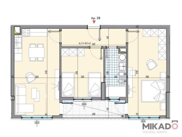 Tirane, shitet apartament 2+1+A+BLK Kati 6, 96 m² 82.059 Euro (Rezidenca Univers City)