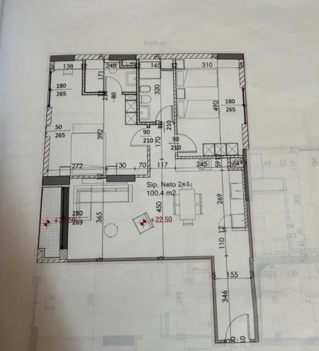 Tirane, shitet apartament 2+1 Kati 4, 116 m² 197.540 € (Ish-Fusha e Aviacionit)