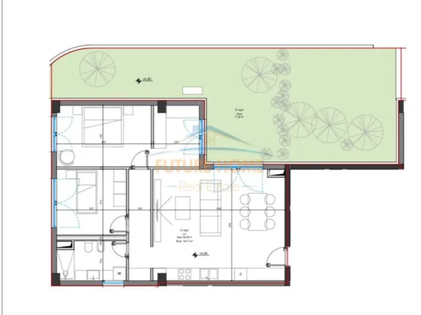 Shqiperi, shitet apartament 2+1 Kati 2, 177 m² (Square Village, Santorini II)