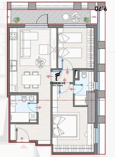 Tirane, shitet apartament 2+1 Kati 19, 120 m² 266.000 € (ZOGU I ZI)