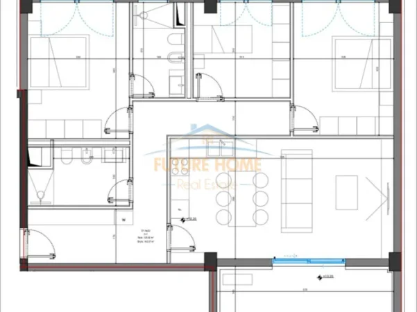 Dhermi - Palase, shitet apartament 3+1+Aneks+Ballkon Kati 3, 143 m² 384.940 € (Square Village 2)